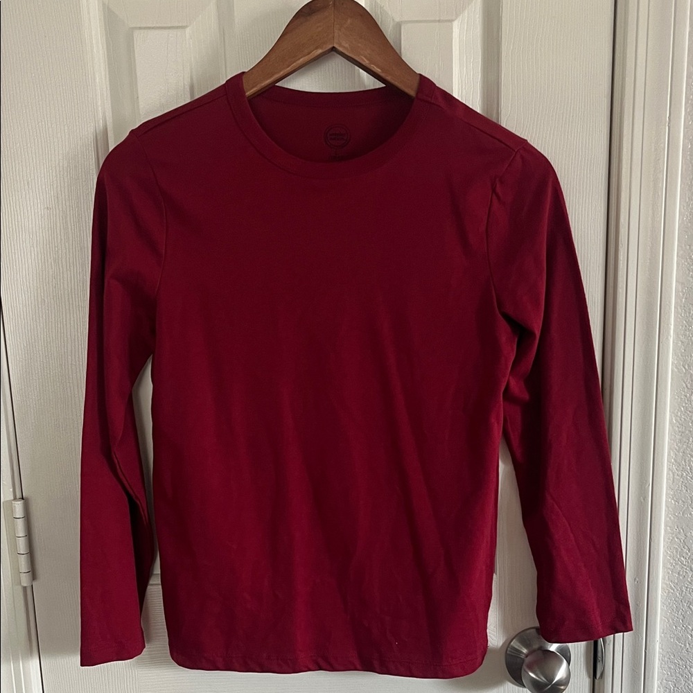 Wonder Nation Burgundy Long Sleeve Top